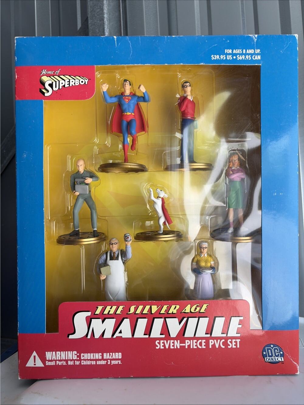 The Silver Age Smallville 7 Piece PVC Set DC Direct NEW